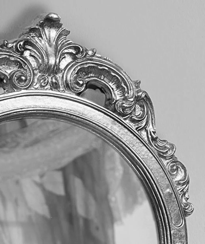 Casa Padrino Barock Spiegel Silber 51 x 5 x H. 93 cm - Eleganter Wandspiegel im Barockstil - Barock Möbel