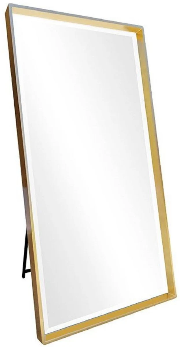 Casa Padrino Luxus Standspiegel Gold 100 x H. 200 cm - Ganzkörperspiegel - Schlafzimmer Spiegel - Schlafzimmer Möbel