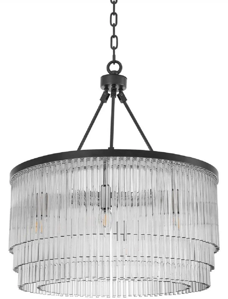 Casa Padrino Luxus Kronleuchter Bronzefarben Ø 60 x H. 68 cm - Edler Wohnzimmer Kronleuchter - Luxus Qualität