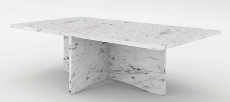 Casa Padrino Luxus Marmor Couchtisch Weiß 130 x 70 x H. 35 cm - Rechteckiger Wohnzimmertisch aus hochwertigem spanischen Carrara Marmor - Luxus Möbel