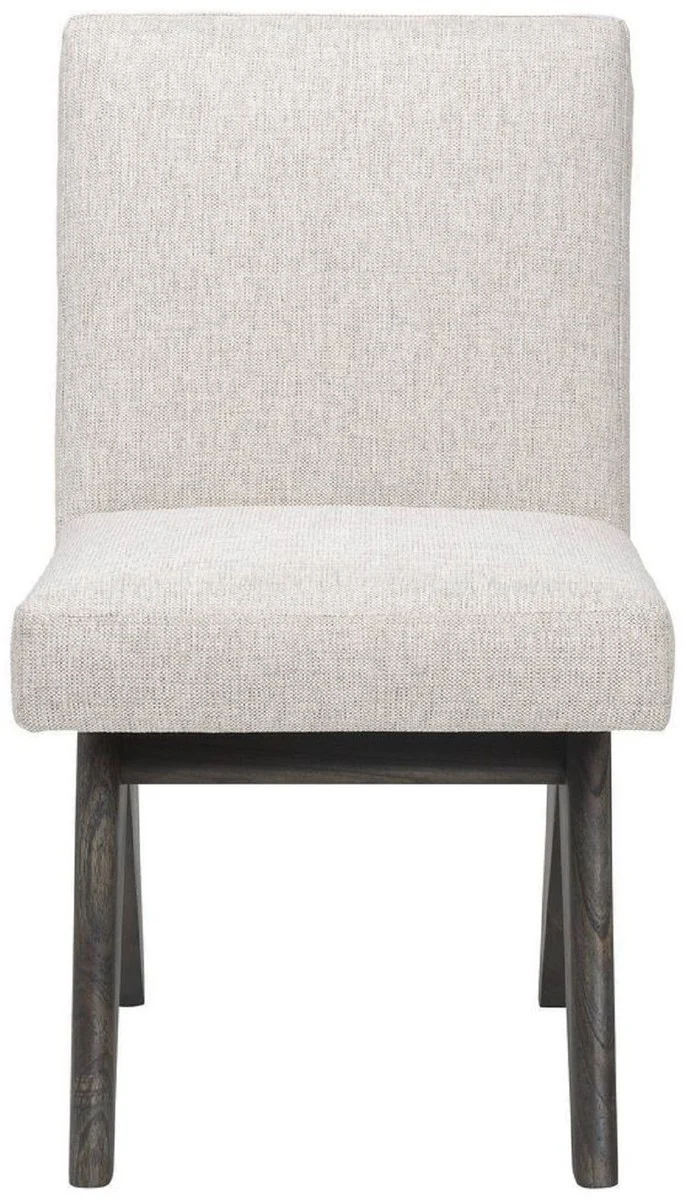 Casa Padrino Luxus Esszimmerstuhl Naturfarben / Braun 48 x 54 x H. 86 cm - Massivholz Küchenstuhl - Luxus Esszimmer Möbel