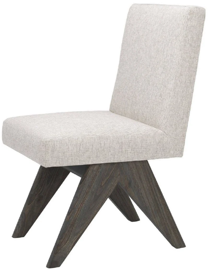 Casa Padrino Luxus Esszimmerstuhl Naturfarben / Braun 48 x 54 x H. 86 cm - Massivholz Küchenstuhl - Luxus Esszimmer Möbel