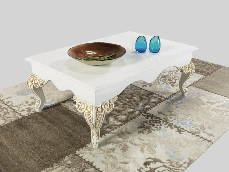 Casa Padrino Barock Wohnzimmer Set Hellgrau / Weiß / Creme / Gold - 2 Sofas & 2 Sessel & 1 Couchtisch - Edle Wohnzimmer Möbel im Barockstil