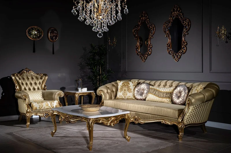 Casa Padrino Luxus Barock Wohnzimmer Sessel mit dekorativem Kissen Gold / Weiß 98 x 90 x H. 117 cm - Prunkvolle Barock Möbel