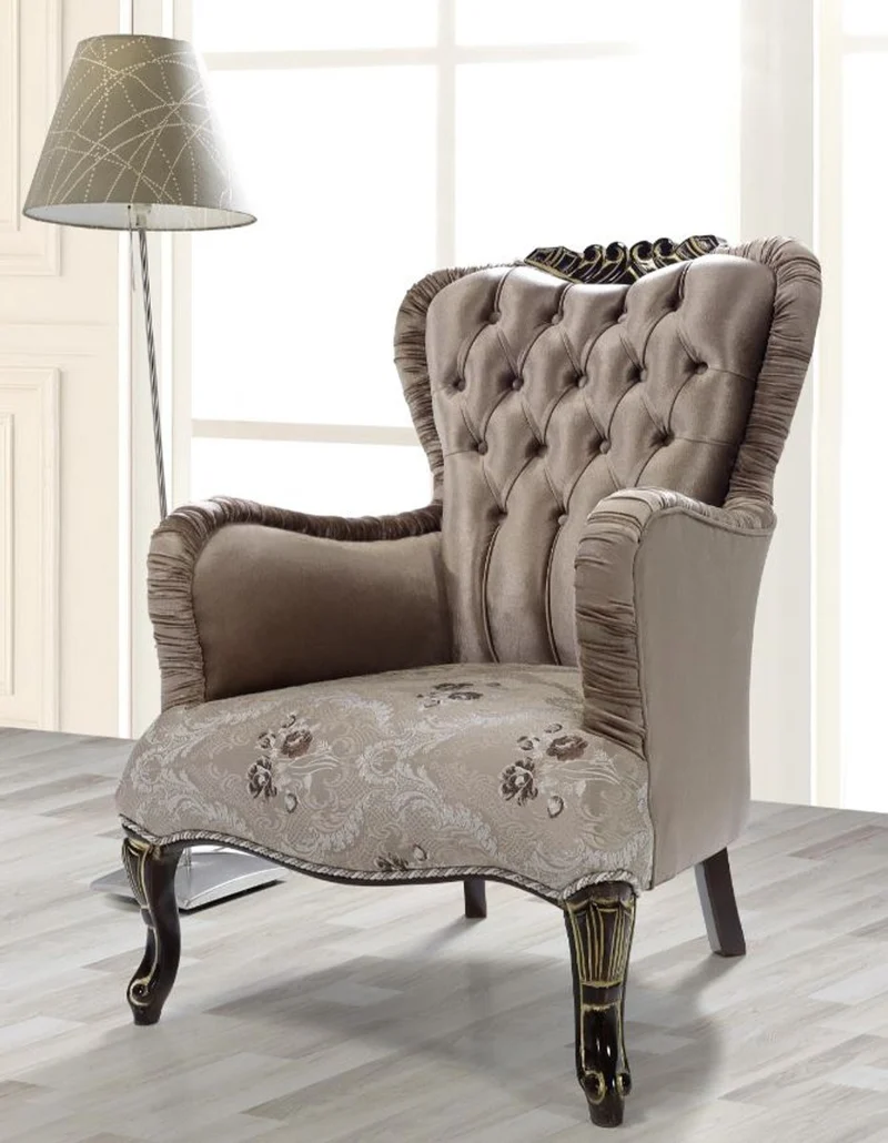 Casa Padrino Barock Wohnzimmer Set Braun / Beige / Schwarz / Gold - 2 Sofas & 2 Sessel & 1 Couchtisch - Wohnzimmer Möbel im Barockstil