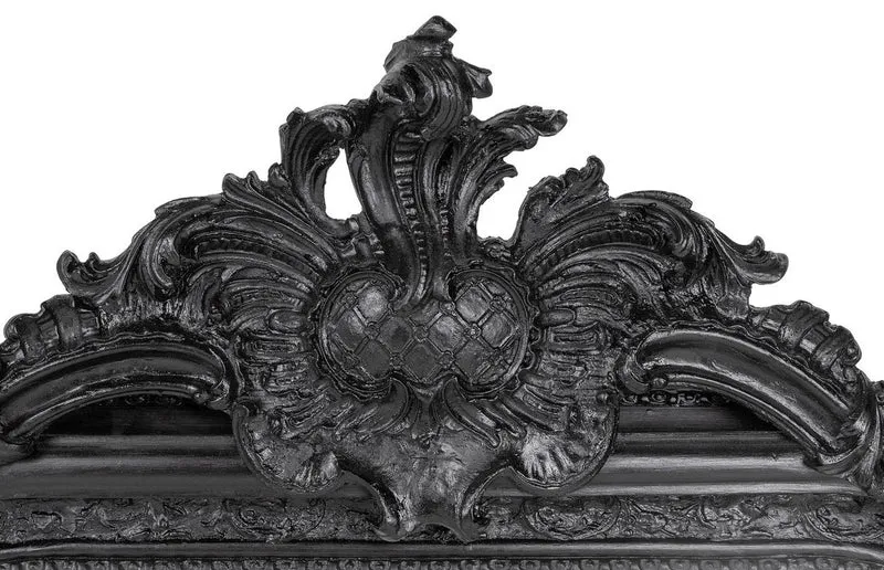 Casa Padrino Barock Spiegel Schwarz 90 x H. 160 cm - Wandspiegel Antik Stil Möbel