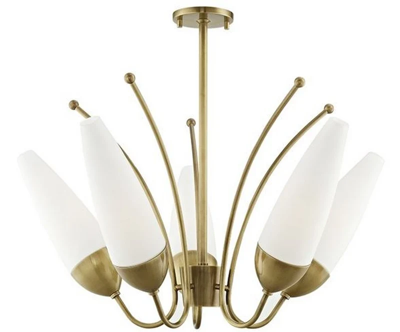 Casa Padrino Designer Kronleuchter Antik Messing / Weiß Ø 69 x H. 43 cm - Moderner Kronleuchter - Luxus Qualität