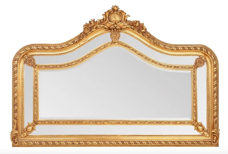 Prunkvoller Casa Padrino Barock Spiegel Gold 125 x 190 cm - Antik Stil - Schwere Ausführung