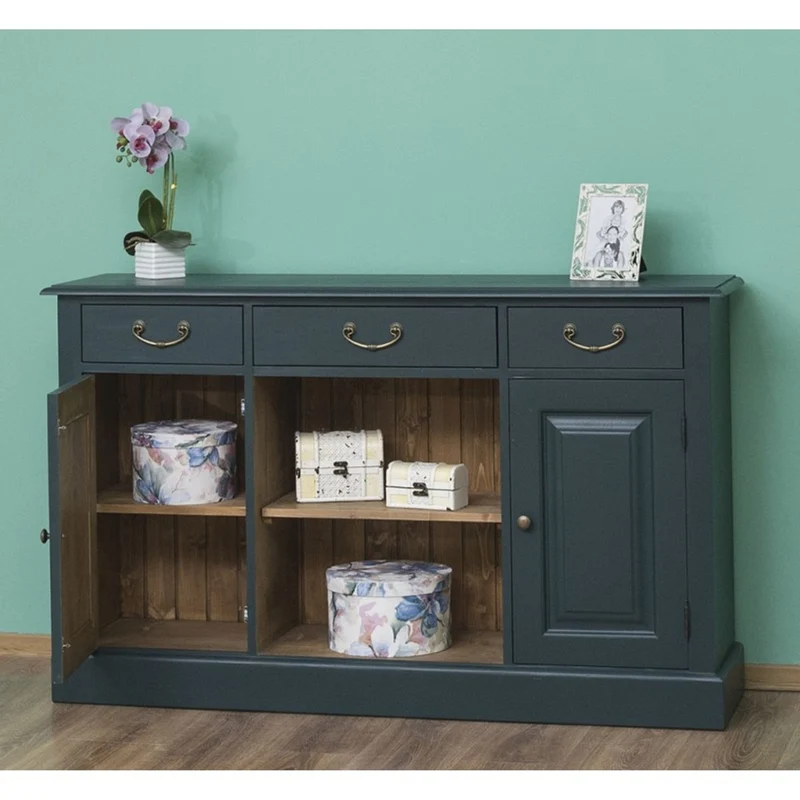 Casa Padrino Jugendstil Sideboard mit Regalfächern - Dielen Schrank Kommode Landhaus Stil