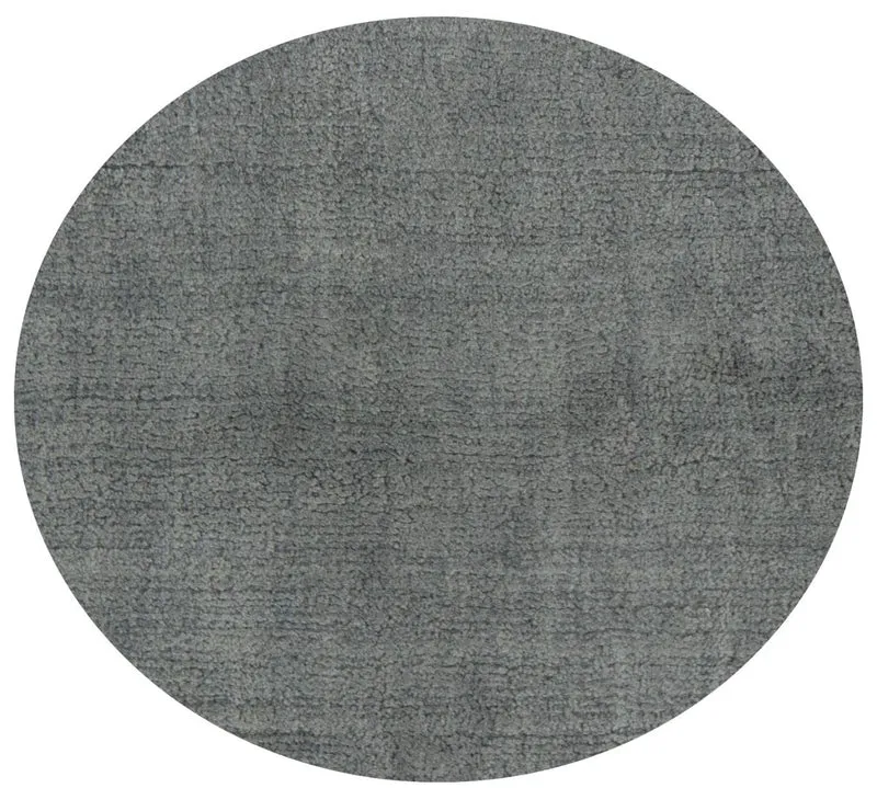 Casa Padrino Luxus Wohnzimmer Teppich Grau Ø 280 cm - Runder Viskose Teppich - Luxus Qualität - Wohnzimmer Deko Accessoires