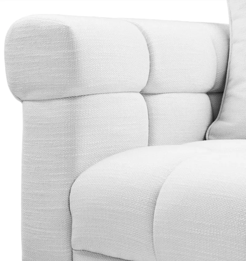 Casa Padrino Luxus Sofa Weiß / Schwarz 240 x 98 x H. 69 cm - Wohnzimmer Sofa mit 4 Kissen - Wohnzimmer Möbel - Luxus Möbel