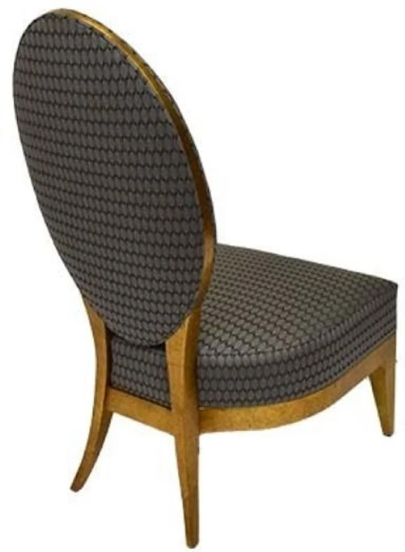Casa Padrino Luxus Salon Sessel Silber / Schwarz / Hellbraun 65 x 77 x H. 114 cm - Luxus Qualität