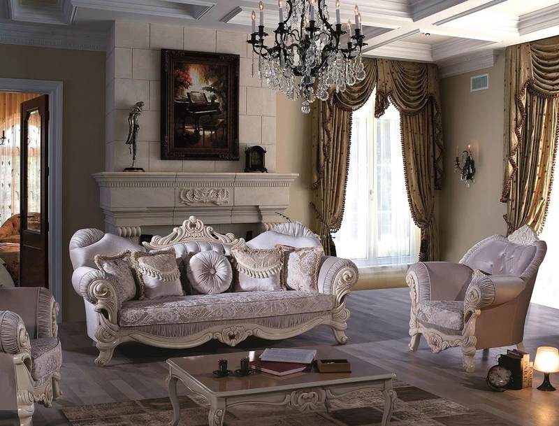 Casa Padrino Luxus Barock Couchtisch Creme / Beige 90 x 70 x H. 50 cm - Edler Wohnzimmertisch mit Glasplatte - Wohnzimmer Möbel im Barockstil