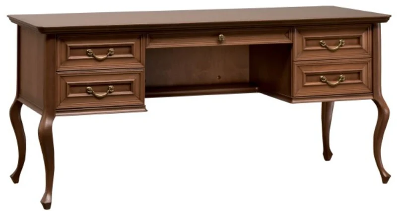 Casa Padrino Luxus Jugendstil Schreibtisch Braun 163,3 x 68,4 x H. 75,6 cm - Barock & Jugendstil Büromöbel