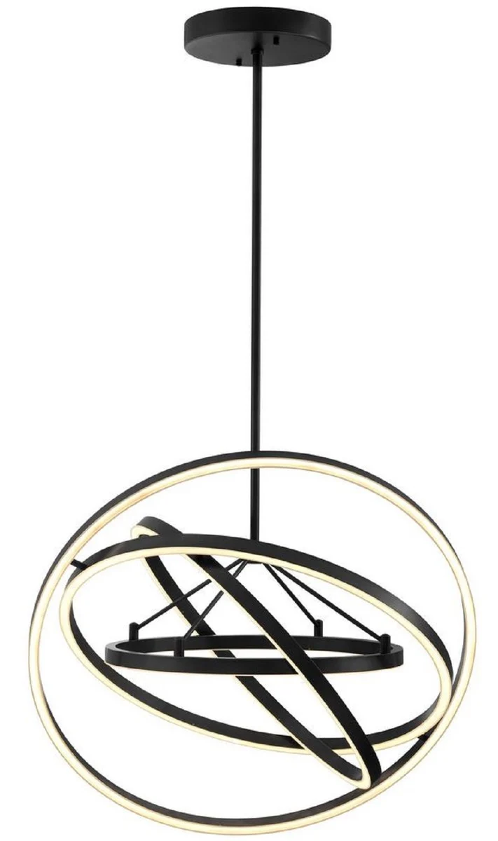 Casa Padrino Luxus LED Kronleuchter Bronzefarben Ø 90 x H. 102 cm - Moderner verstellbarer Wohnzimmer Kronleuchter - Luxus Qualität