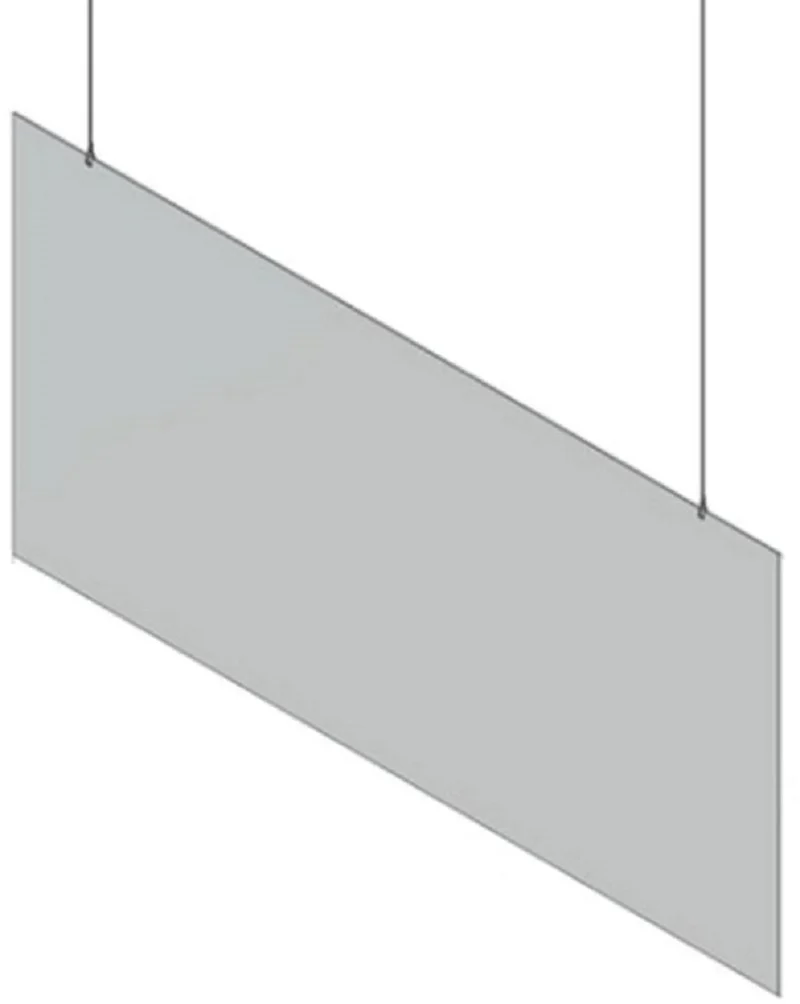 Casa Padrino Kunststoff Hänge-Trennscheibe Transparent 150 x 80 cm - Schutzscheibe für Schreibtische und Empfangstheken