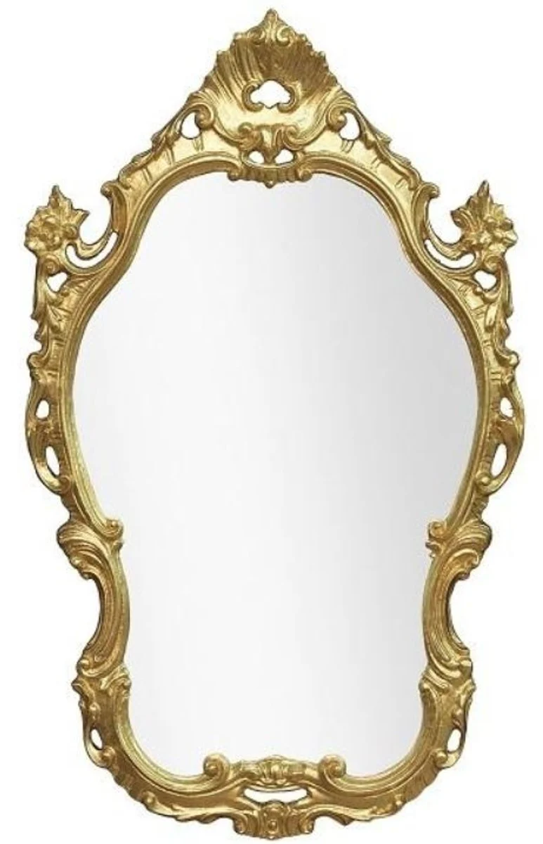 Casa Padrino Luxus Barock Spiegel Gold 55 x 4 x H. 86 cm - Prunkvoller Wandspiegel im Barockstil - Luxus Qualität - Made in Italy