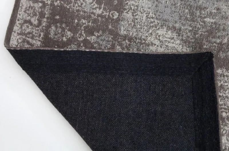 Casa Padrino Vintage Wohnzimmer Teppich Hellgrau 160 x 240 cm - Rechteckiger Baumwoll Teppich - Wohnzimmer Deko Accessoires