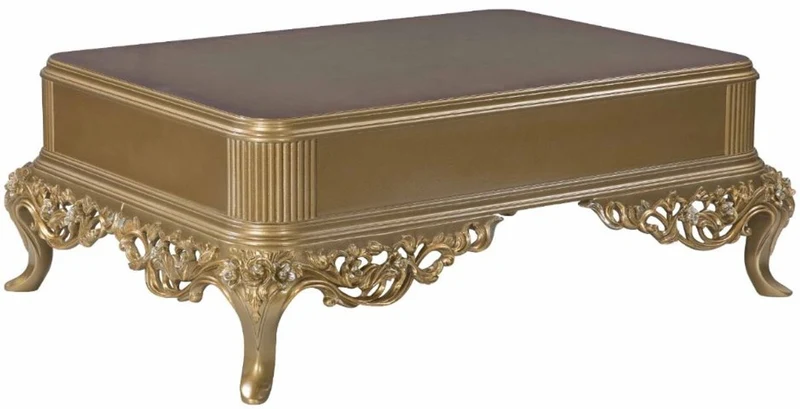 Casa Padrino Luxus Barock Wohnzimmer Set Blau / Weiß / Gold - 2 Sofas & 2 Sessel & 1 Couchtisch - Prunkvolle Barock Möbel - Wohnzimmer Möbel