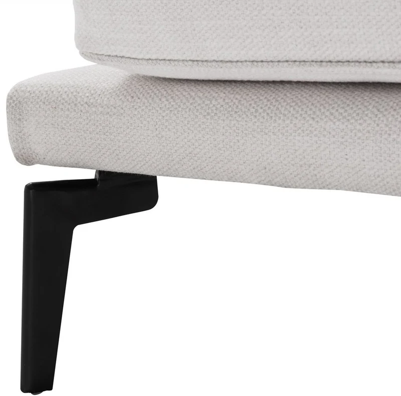 Casa Padrino Luxus Sofa Weiß / Schwarz 230 x 99 x H. 82 cm - Wohnzimmer Sofa - Luxus Wohnzimmer Möbel