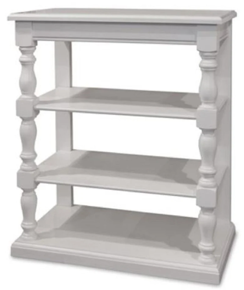 Casa Padrino Landhausstil Konsole Weiß 80 x 45 x H. 96 cm - Massivholz Regalschrank - Landhausstil Möbel