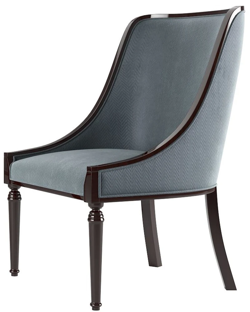 Casa Padrino Luxus Barock Esszimmer Stuhl Set Grau / Dunkelbraun Hochglanz 50 x 50 x H. 92 cm - Edles Küchen Stühle 6er Set - Barock Esszimmer Möbel