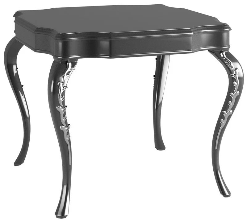 Casa Padrino Luxus Barock Beistelltisch Schwarz / Silber 63 x 63 x H. 62 cm - Edler Tisch im Barockstil - Barock Wohnzimmer Möbel