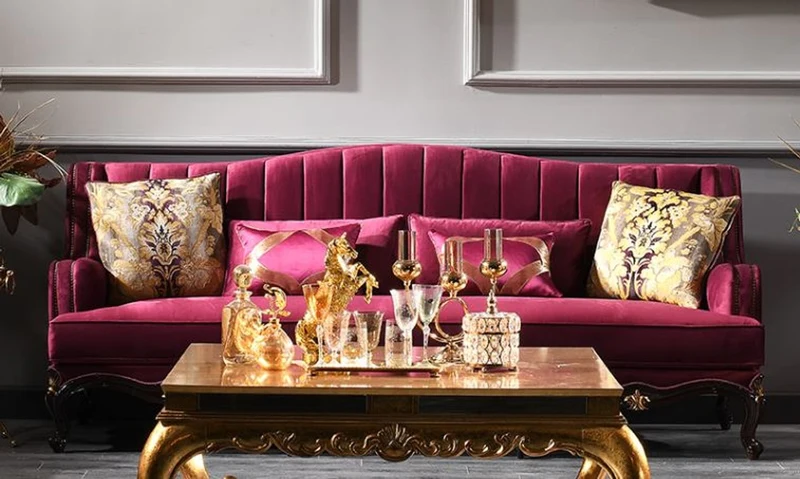 Casa Padrino Luxus Barock Wohnzimmer Set - 2 Sofas & 2 Sessel & 1 Couchtisch - Barock Möbel - Edel & Prunkvoll - Luxus Qualität - Made in Italy
