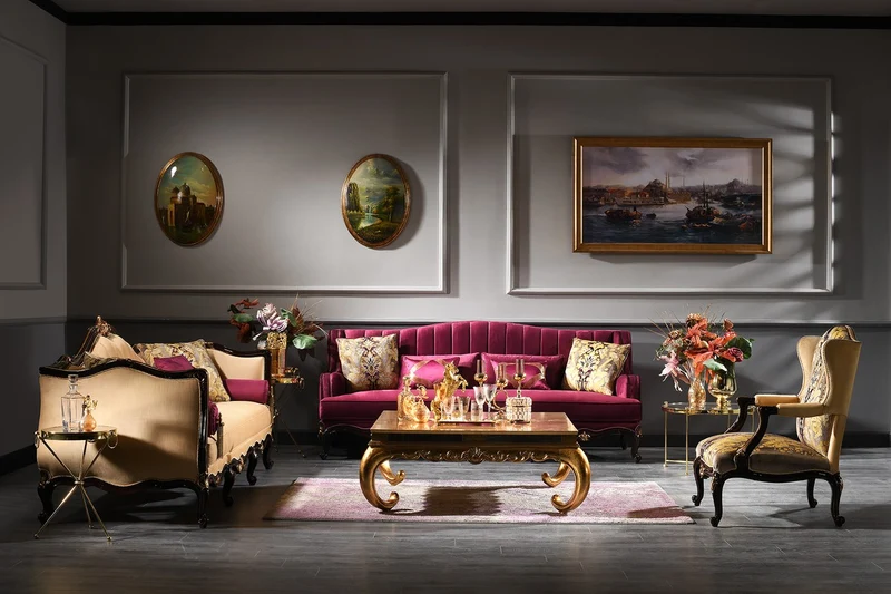 Casa Padrino Luxus Barock Couchtisch Gold 128 x 128 x H. 48 cm - Edler Massivholz Wohnzimmertisch mit Glasplatte und Spiegelglas - Luxus Qualität