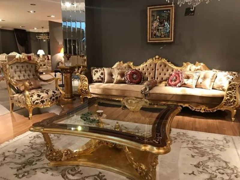 Casa Padrino Luxus Barock Couchtisch Braun / Antik Gold 145 x 145 x H. 50 cm - Prunkvoller Wohnzimmertisch im Barockstil - Barock Möbel