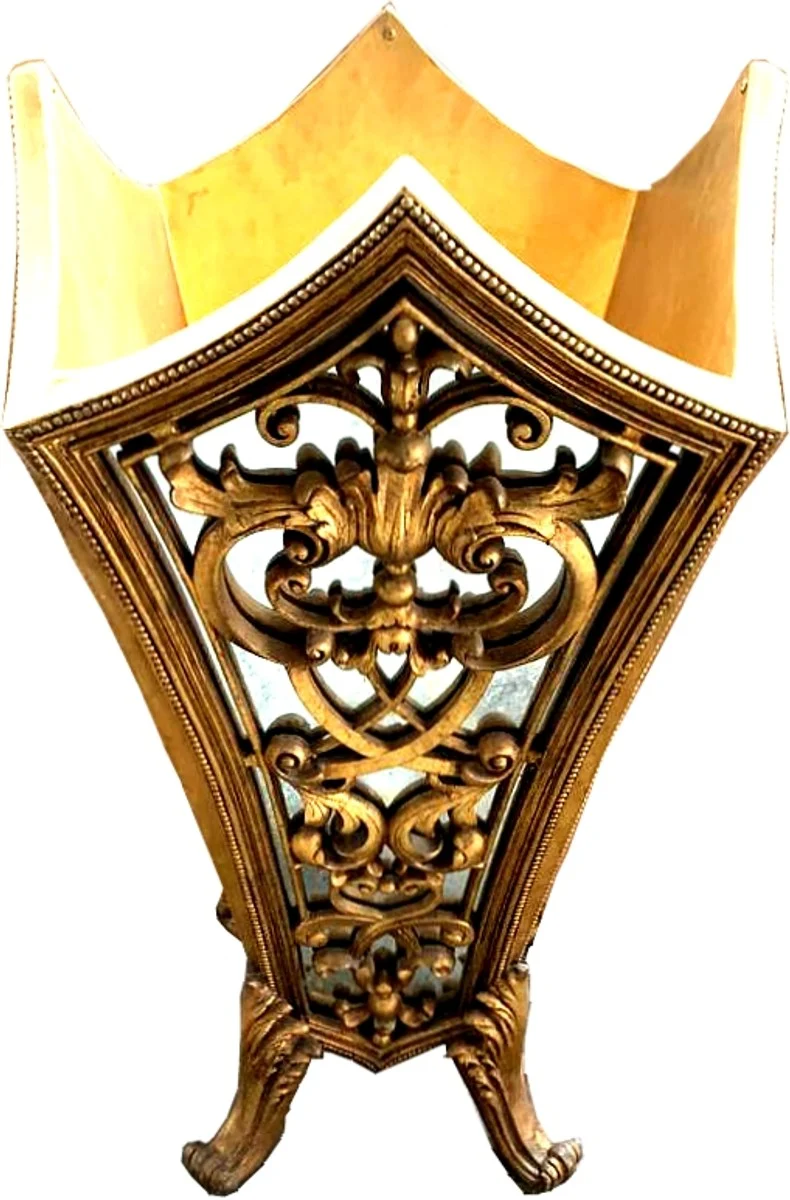 Massiver Casa Padrino Barock Luxus Schirmständer Gold mit Spiegelglas - Hotel Interior Luxus Kollektion - Limited Edition