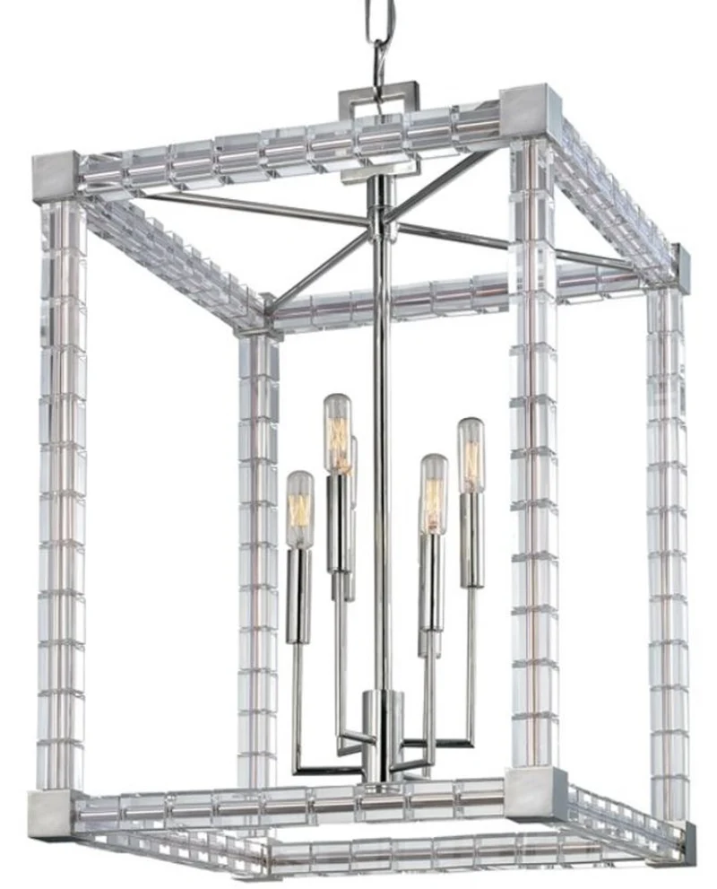 Casa Padrino Designer Kronleuchter Silber 47 x 47 x H. 70 cm - Moderner Luxus Kristallglas Kronleuchter