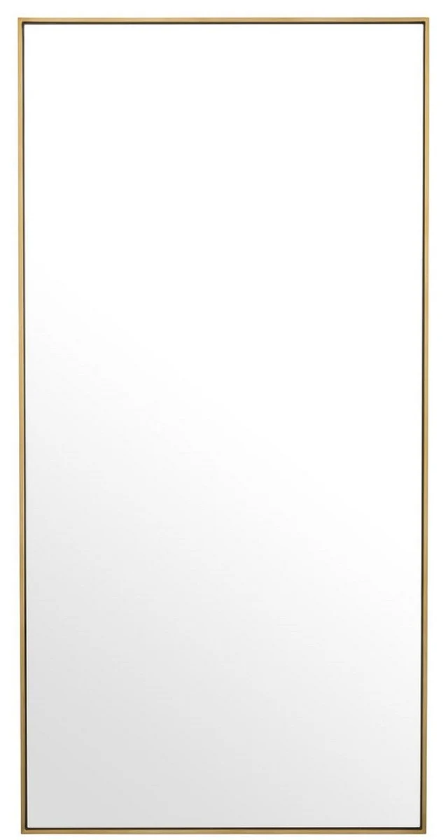 Casa Padrino Luxus Spiegel / Wandspiegel Messingfarben 90 x H. 180 cm - Garderobenspiegel - Wohnzimmer Spiegel - Luxus Qualität