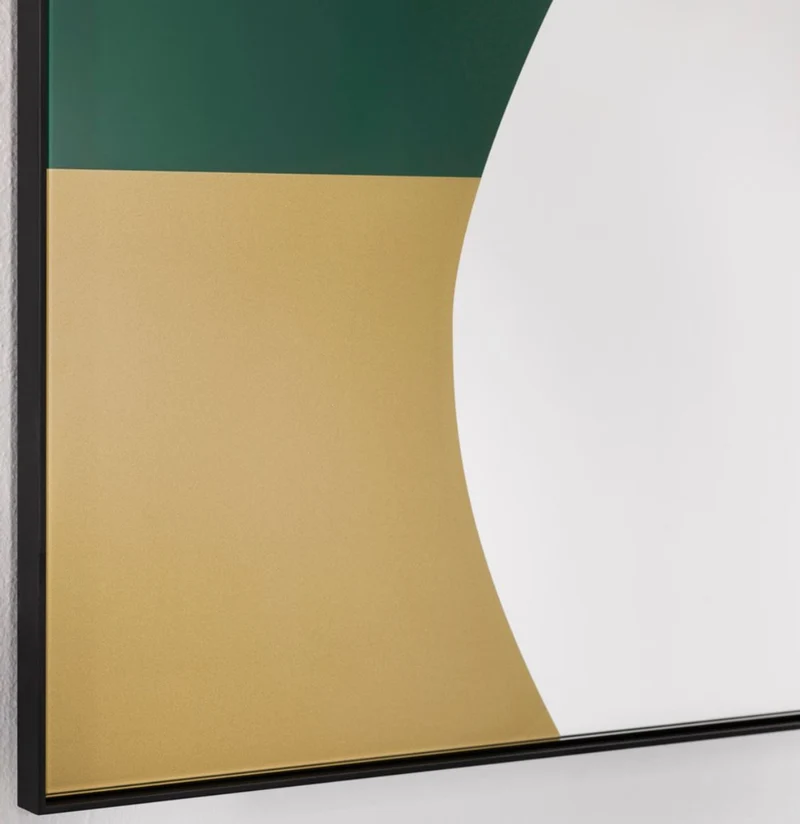 Casa Padrino Designer Wandspiegel Grün / Gold 81 x H. 107 cm - Wohnzimmer Spiegel - Garderoben Spiegel - Luxus Qualität