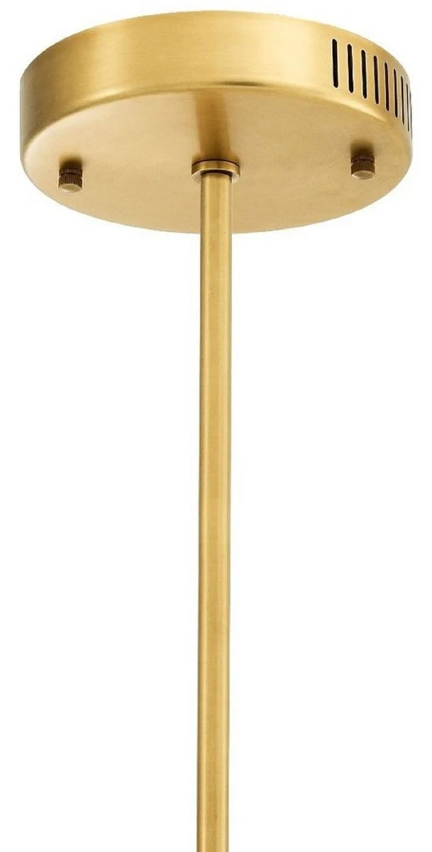 Casa Padrino Designer LED Kronleuchter Antik Messingfarben 82 x 78 x H. 82 cm - Moderner Luxus Kronleuchter - Luxus Möbel