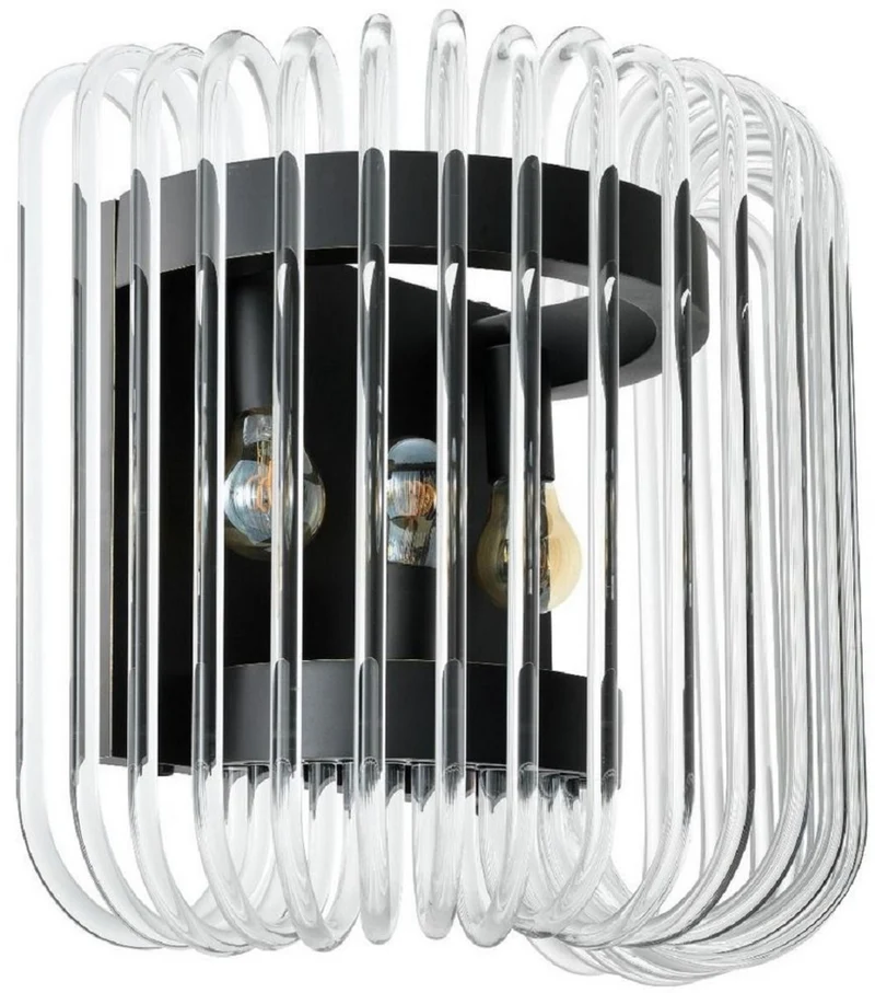 Casa Padrino Luxus Wandleuchte Bronze 40 x 24,5 x H. 35 cm - Edle Wandlampe mit abgerundeten Glasstäbchen - Luxus Kollektion