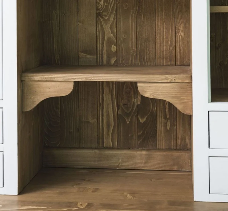 Casa Padrino Landhausstil Küchenschrank Weiß / Braun 137 x 50 x H. 197 cm - 2 Teiliger Küchenschrank mit 5 Türen und 7 Schubladen - Landhausstil Küchenmöbel
