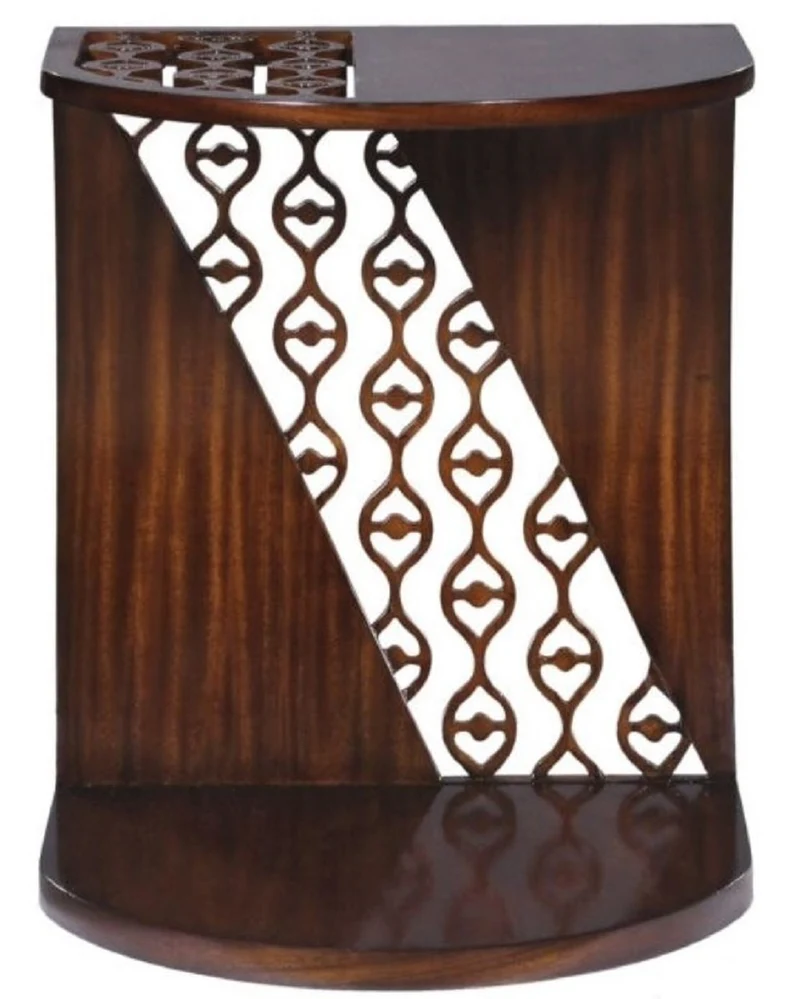 Casa Padrino Luxus Mahagoni Snack Tisch / Beistelltisch Dunkelbraun 42 x 43 x H. 55 cm - Luxus Möbel