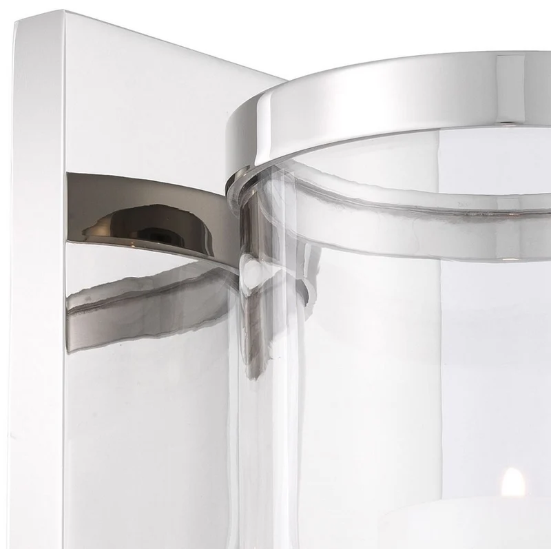 Casa Padrino Luxus Wandkerzenleuchter Silber 17,5 x 19,5 x H. 25,5 cm - Wandkerzenhalter - Deko Accessoires