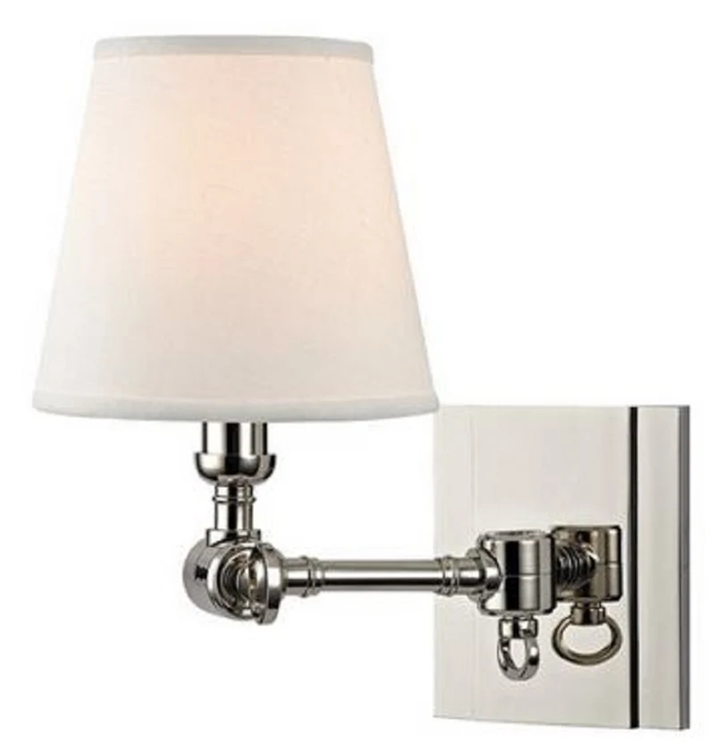 Casa Padrino Luxus Wandleuchte Silber / Weiß 15,2 x 24,1 x H. 25,4 cm - Wandlampe mit Schwenkarm