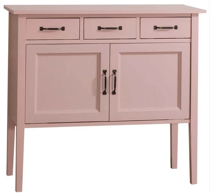 Casa Padrino Landhausstil Kommode mit 3 Schubladen und 2 Türen Rosa 100 x 41 x H. 90 cm - Landhausstil Möbel