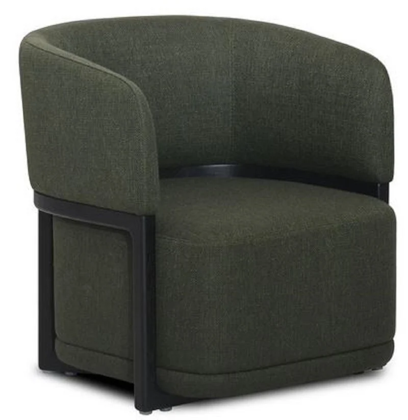 Casa Padrino Luxus Wohnzimmer Sessel Dunkelgrün / Schwarz 66 x 65 x H. 69 cm - Wohnzimmermöbel - Luxus Qualität