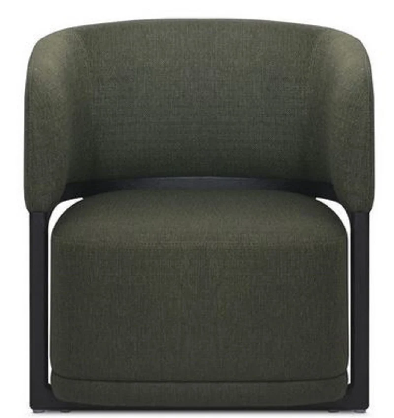Casa Padrino Luxus Wohnzimmer Sessel Dunkelgrün / Schwarz 66 x 65 x H. 69 cm - Wohnzimmermöbel - Luxus Qualität