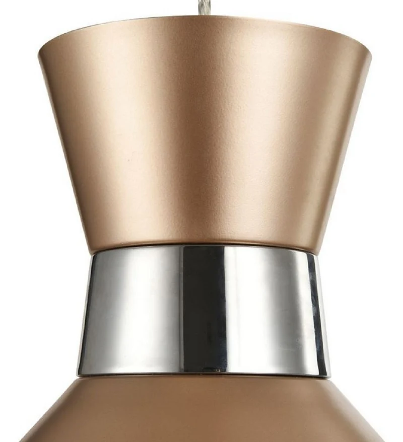 Casa Padrino Hängeleuchte Champagnerfarben / Silber Ø 33,5 cm - Höhenverstellbare Leuchte