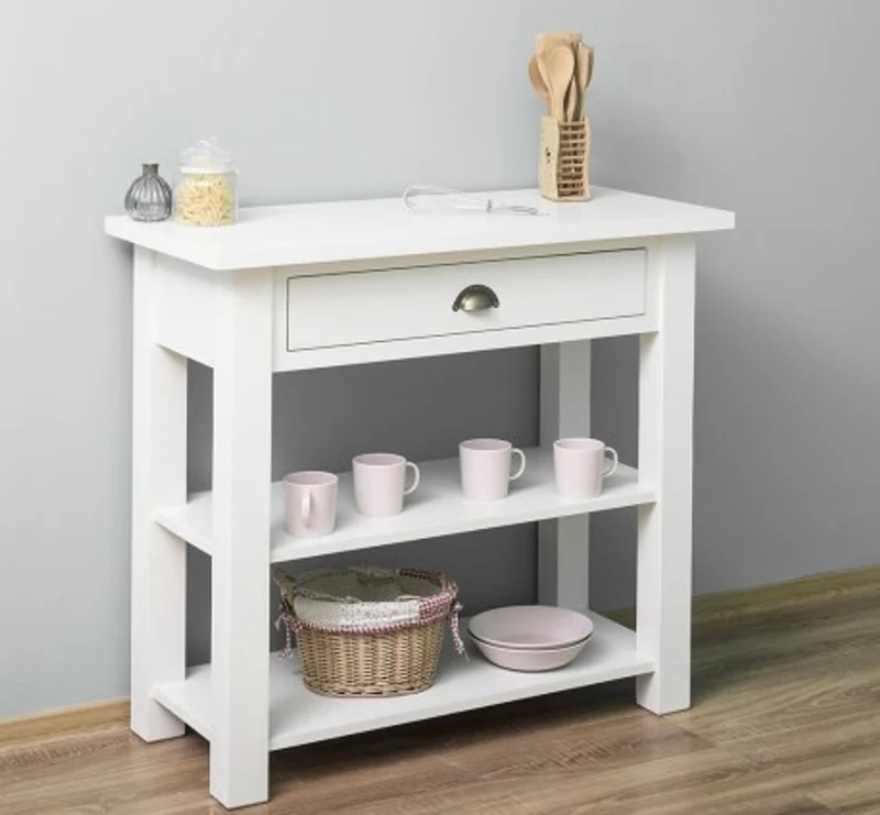 Casa Padrino Konsole im Landhausstil mit 1 Schublade, 100 x 45 x 89 cm
