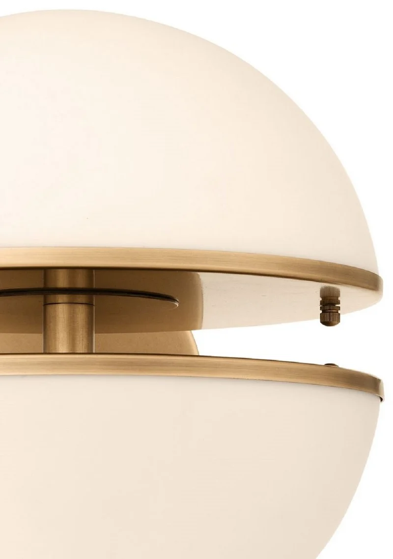 Casa Padrino Luxus Wandleuchte Antik Messingfarben / Weiß 30 x 40 x H. 30 cm - Hotel & Restaurant Lampe