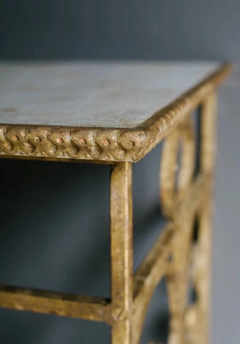Casa Padrino Luxus Barock Konsole Weiß / Antik Gold 172 x 51 x H. 95 cm - Barockmöbel