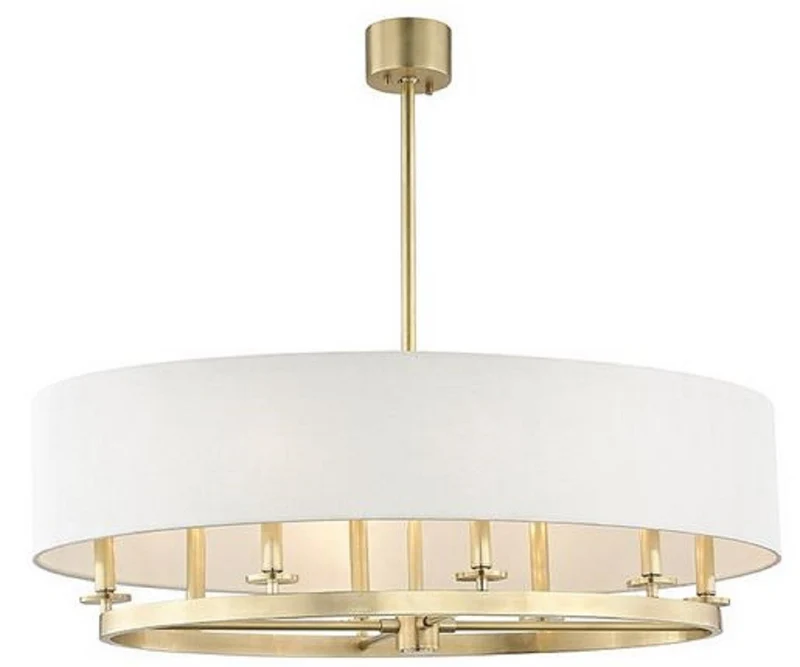 Casa Padrino Luxus Hängeleuchte Antik Messingfarben / Weiß Ø 99,7 x H. 29,9 cm - Luxus Kollektion
