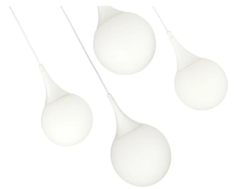 Casa Padrino LED Hängeleuchte Silber / Weiß Ø 52,5 x H. 150 cm - Hängelampe mit Mattglas Lampenschirmen