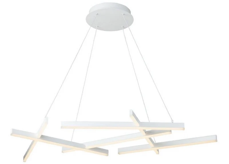 Casa Padrino Designer LED Hängeleuchte Weiß 101 x 66 x H. 5,5 cm - Luxus Kollektion